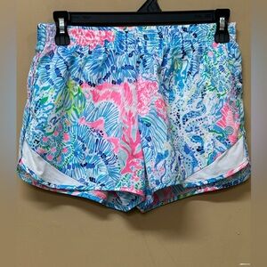 LILLY PULITZER Luxletic OCEAN TRAIL SHORTS Sink or Swim Size XS